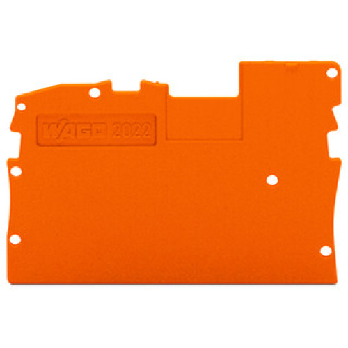 End and intermediate plate, 1 mm thick, orange