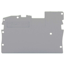 End and intermediate plate, 1 mm thick, gray