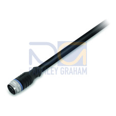 Sensor/Actuator cable, M12A socket,  straight, 4-pole