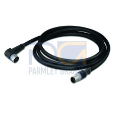 Sensor/Actuator cable, M12A socket,  angled, M12A plug,  straight