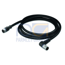Sensor/Actuator cable, M12A socket,  straight, M12A plug,  angled