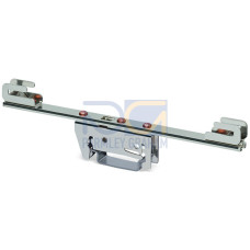 Busbar carrier, for busbars Cu 10 mm x 3 mm, both sides, straight, silver-colored