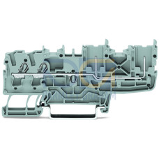 2-conductor/2-pin carrier terminal block, 2.5 mm&sup2;, for DIN-rail 35 x 15 and 35 x 7.5, gray