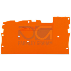 End and intermediate plate, 1 mm thick, orange