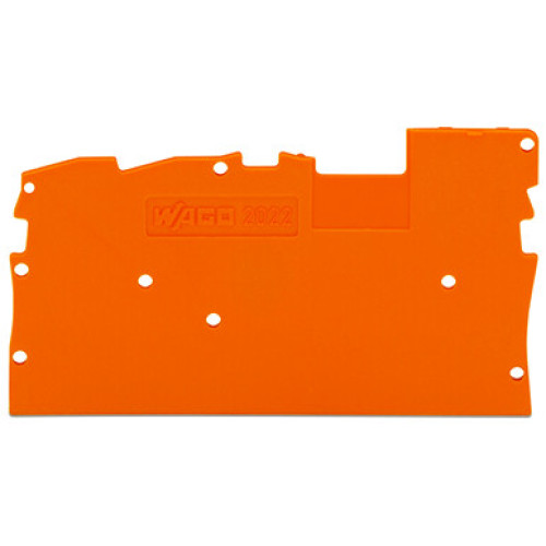 End and intermediate plate, 1 mm thick, orange