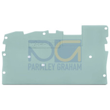 End and intermediate plate, 1 mm thick, gray