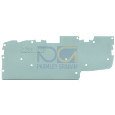 End and intermediate plate, 1 mm thick, gray