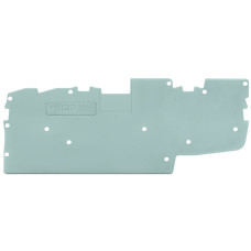 End and intermediate plate, 1 mm thick, gray