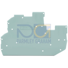 End and intermediate plate, 1 mm thick, gray