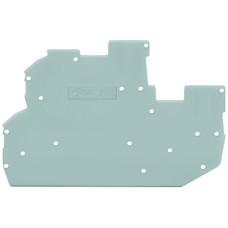 End and intermediate plate, 1 mm thick, gray