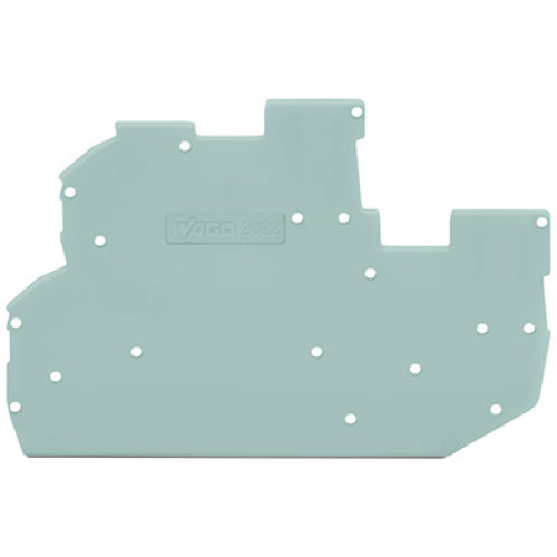 End and intermediate plate, 1 mm thick, gray