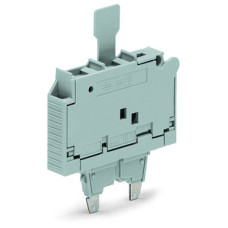 Fuse plug, with pull-tab, for 5 x 20 mm miniature metric fuse, gray