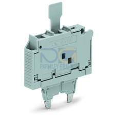 Fuse plug, with pull-tab, for glass cartridge fuse &frac14;" x 1&frac14;", gray