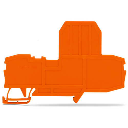 End plate for fuse terminal blocks, 2 mm thick, orange