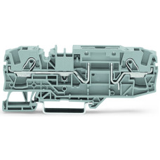 2-conductor carrier terminal block, for DIN-rail 35 x 15 and 35 x 7.5, 6 mm&sup2;, gray