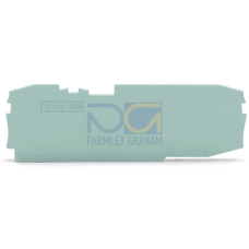 End and intermediate plate, 1 mm thick, gray