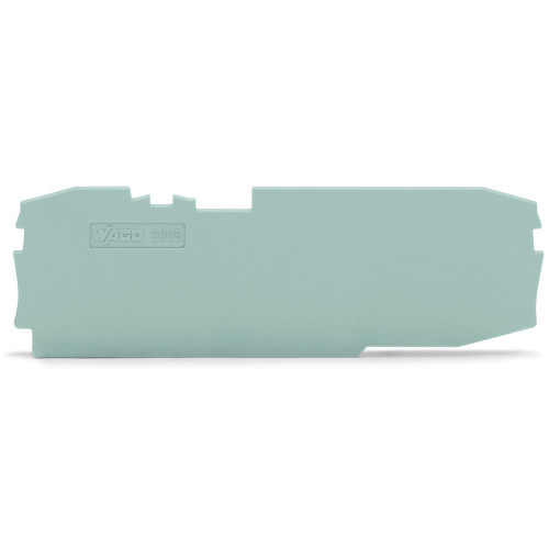 End and intermediate plate, 1 mm thick, gray