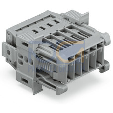 1-conductor male connector, CAGE CLAMP&reg;, 4 mm&sup2;, gray