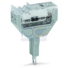 Component plug, 2-pole, with diode 1N4007, gray