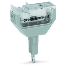 Component plug, 2-pole, with diode 1N4007, gray