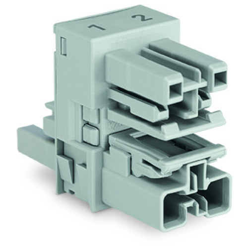 h-distribution connector, 2-pole, Cod. B, gray