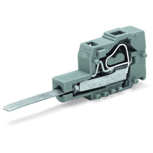 Testing plug module with contact stud, for 280, 736, 737, 738, 780 Series, Pin spacing 5 mm / 0.197 in, gray