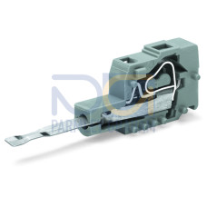 Testing plug module with contact stud, Pin spacing 5 mm / 0.197 in, gray