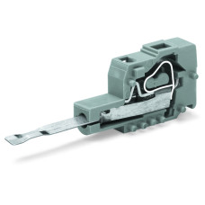 Testing plug module with contact stud, Pin spacing 5 mm / 0.197 in, gray