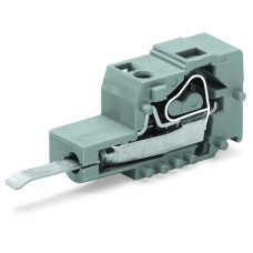 Testing plug module with contact stud, for 236 Series, Pin spacing 7.5 mm / 0.295 in, gray