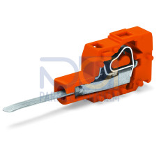 Testing plug module with contact stud, orange