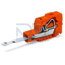 Testing plug module with contact stud, Pin spacing 5.08 mm / 0.2 in, orange