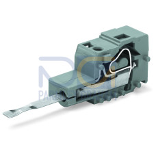 Testing plug module with contact stud, for 736, 737 Series, Pin spacing 7.5 mm / 0.295 in, gray
