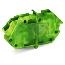 Modular ground feedthrough end terminal block, Conductor/conductor connection, Plate thickness: 1  4 mm, green-yellow