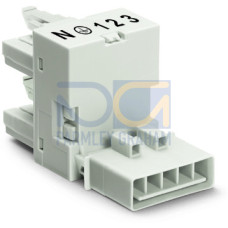 h-distribution connector, 5-pole, Cod. A, white
