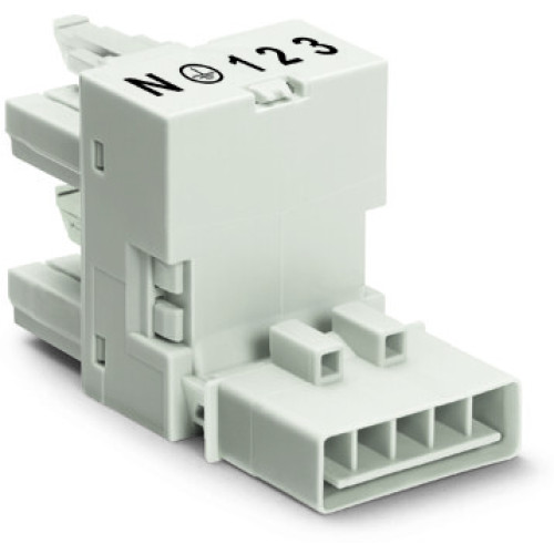h-distribution connector, 5-pole, Cod. A, white