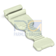 Strain relief plate, for female and male connectors, 6 mm wide, light gray