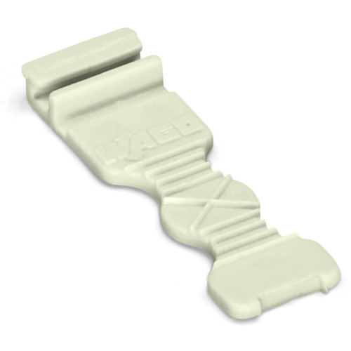 Strain relief plate, for female and male connectors, 6 mm wide, light gray