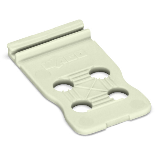 Strain relief plate, for female and male connectors, 12.5 mm wide, light gray