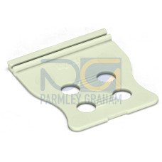 Strain relief plate, for female and male connectors, 25 mm wide, light gray