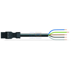 pre-assembled connecting cable, Eca, Plug/open-ended, black
