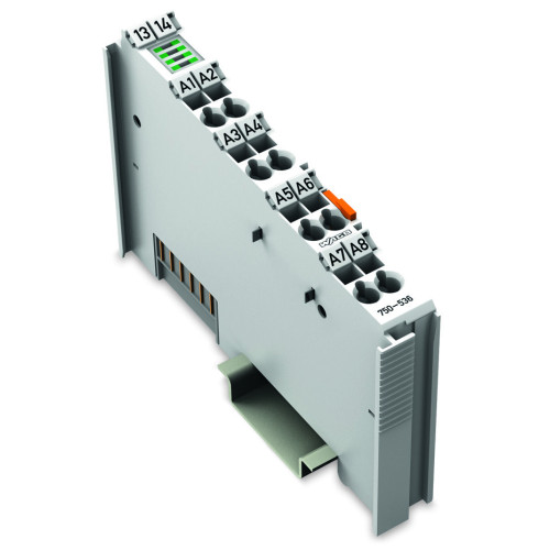 8-channel digital output, 24 VDC, 0.5 A, Low-side switching