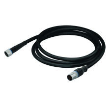 Sensor/Actuator cable, M8 socket, straight, M12A plug, straight, 4-pole, Length: 1 m