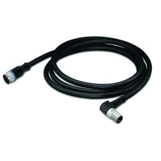 Sensor/Actuator cable, M12A socket,  straight, M8 plug,  angled
