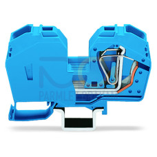 2-conductor through terminal block, 35 mm&sup2;, with integrated end plate, blue