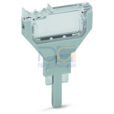 Empty component plug housing, 5.2 mm wide, 2-pole, gray