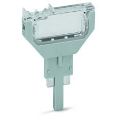 Empty component plug housing, 5.2 mm wide, 2-pole, gray