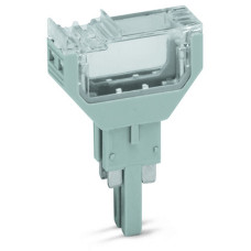 Empty component plug housing, 10.4 mm wide, 4-pole, gray