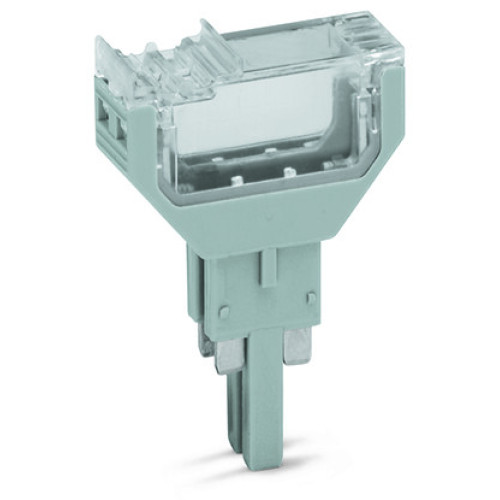 Empty component plug housing, 10.4 mm wide, 4-pole, gray