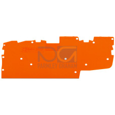 End and intermediate plate, 1 mm thick, orange