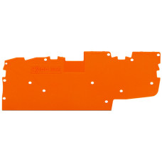 End and intermediate plate, 1 mm thick, orange
